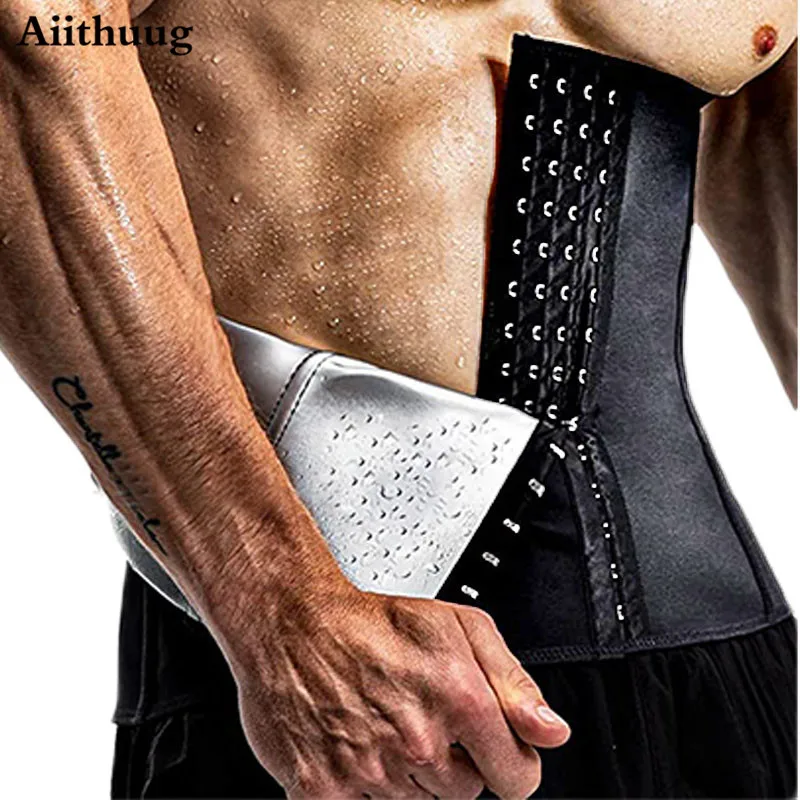 

Aiithuug Waist Trainer Body Shaper Men Weight Loss Corset Slimming Corset Body Building Corsets Extra Thick Polymer Sauna Sweat