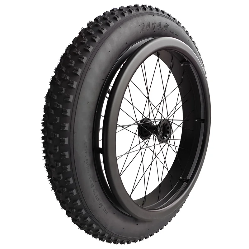 

24X 4,0-дюймовые пляжные колеса Снежные колеса Широкие шины Внедорожные колеса Быстросъемная установка Одна пара