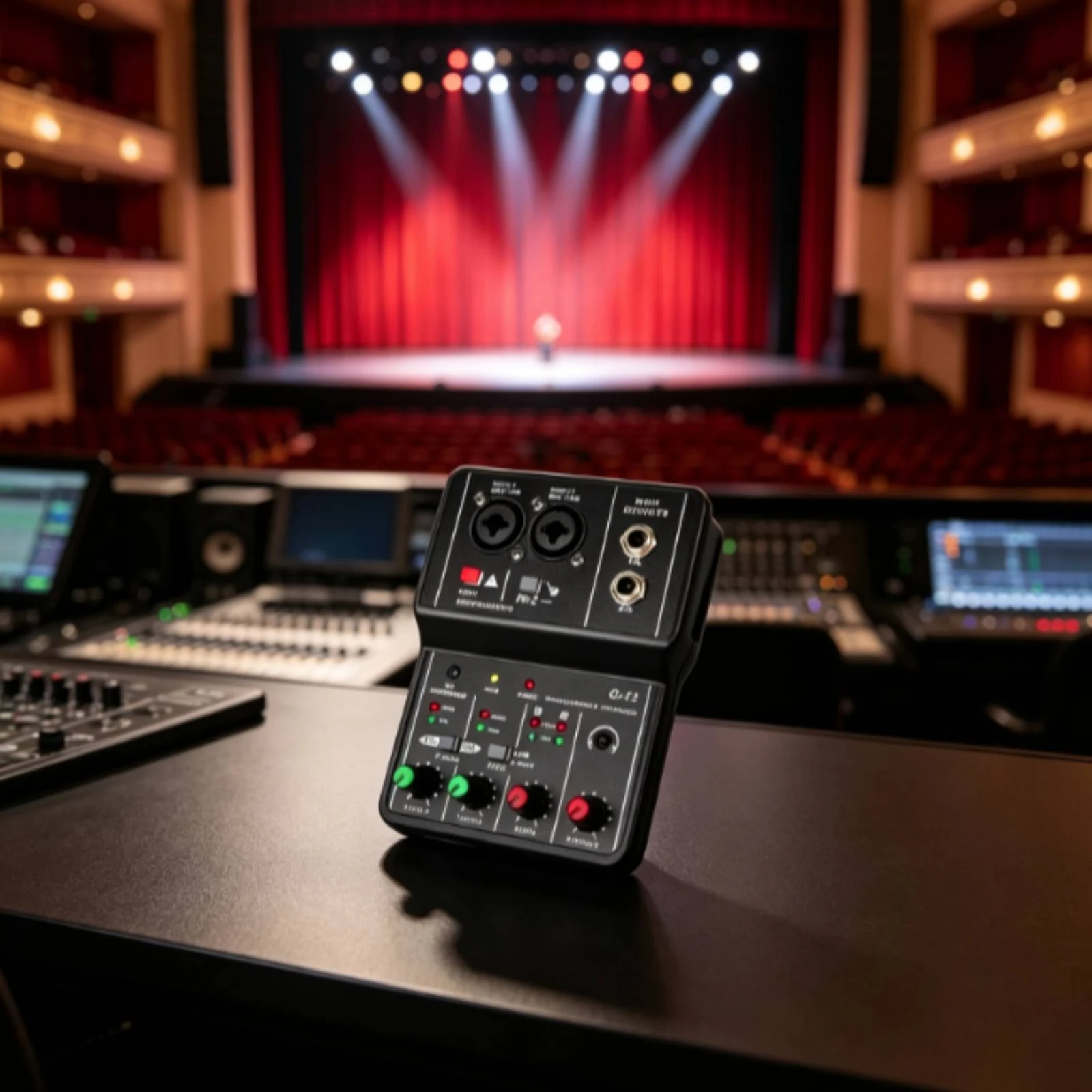 Desktop Audio Mixer USB Audio Mixer with Phantom Power External Sound Card Plug and Play Electronics Professional