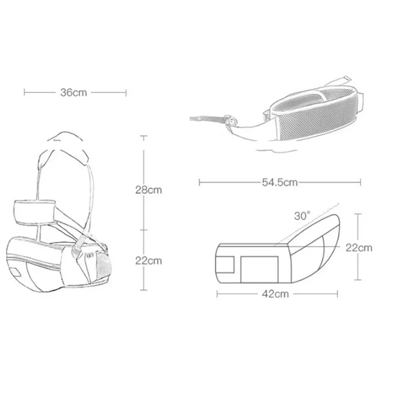 Portabebés de canguro, portabebés, herramienta para asiento de cadera, portabebés, mochilas envolventes, actividad de viaje para bebé de 4 a 36 meses, ergonómico