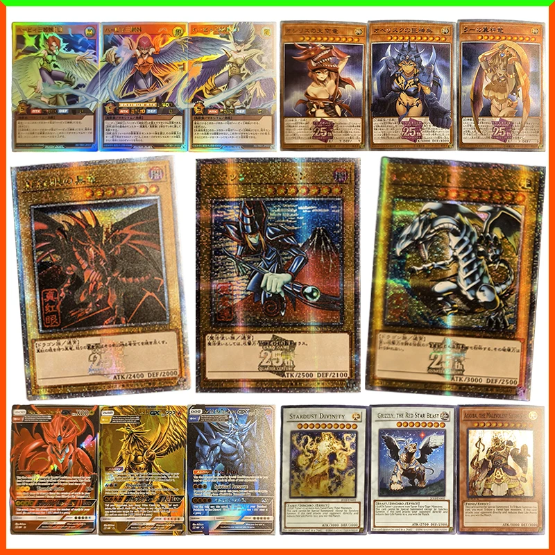 Anime Yu-Gi-Oh DIY ACG Slifer the Sky Dragon Obelisk the Tormentor The Winged Dragon of Ra Collectible Cards toys for Gifts