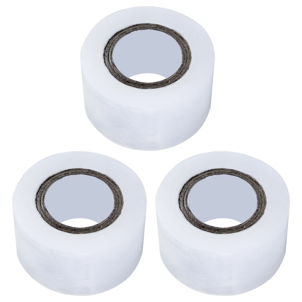

3 Rolls Clear Pe Wrap Film Stretchable Wear Resistant Vegetable Bundling Packaging Supermarket Assistant Transparent