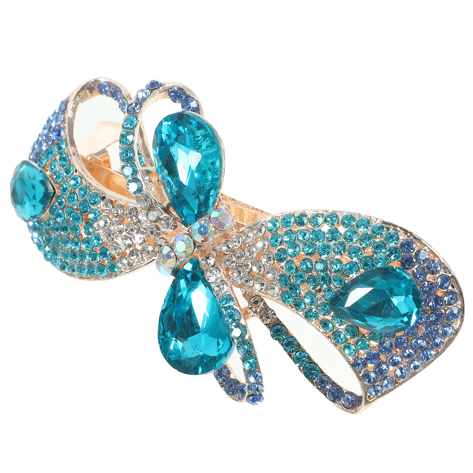 

Rhinestone Hair Clips Purple Crystal Bow Hairpins Versatile Hairstyles French Barrettes Elegant Accessories Girls Hair Bows