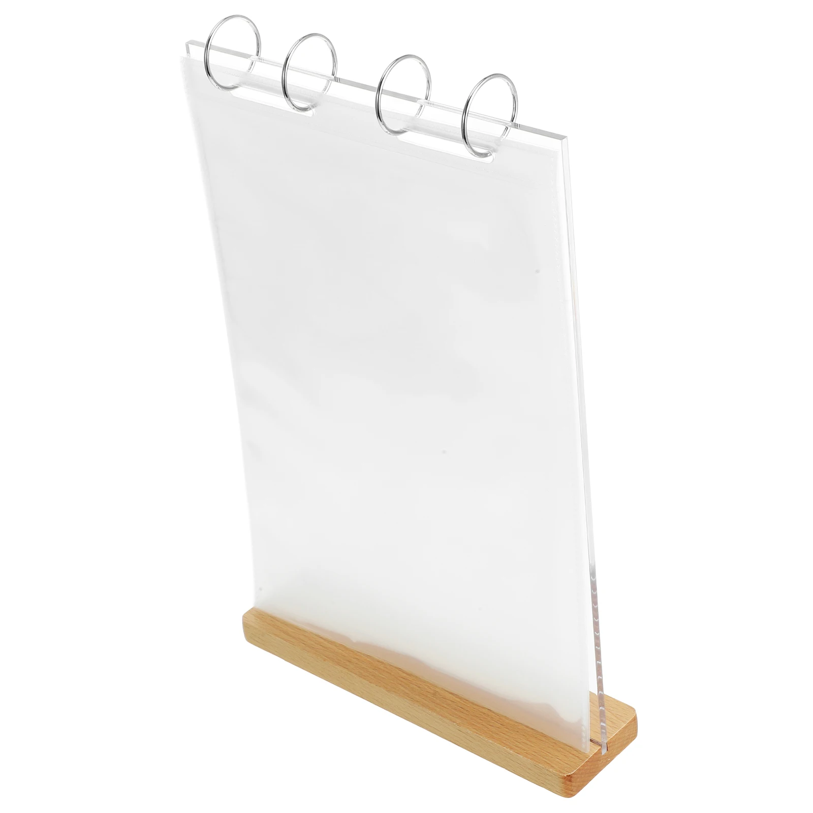 

Acrylic Menu Display Stand Clear Holder Desktop Sign Rack Card Turn The Page Stands Board Replacement