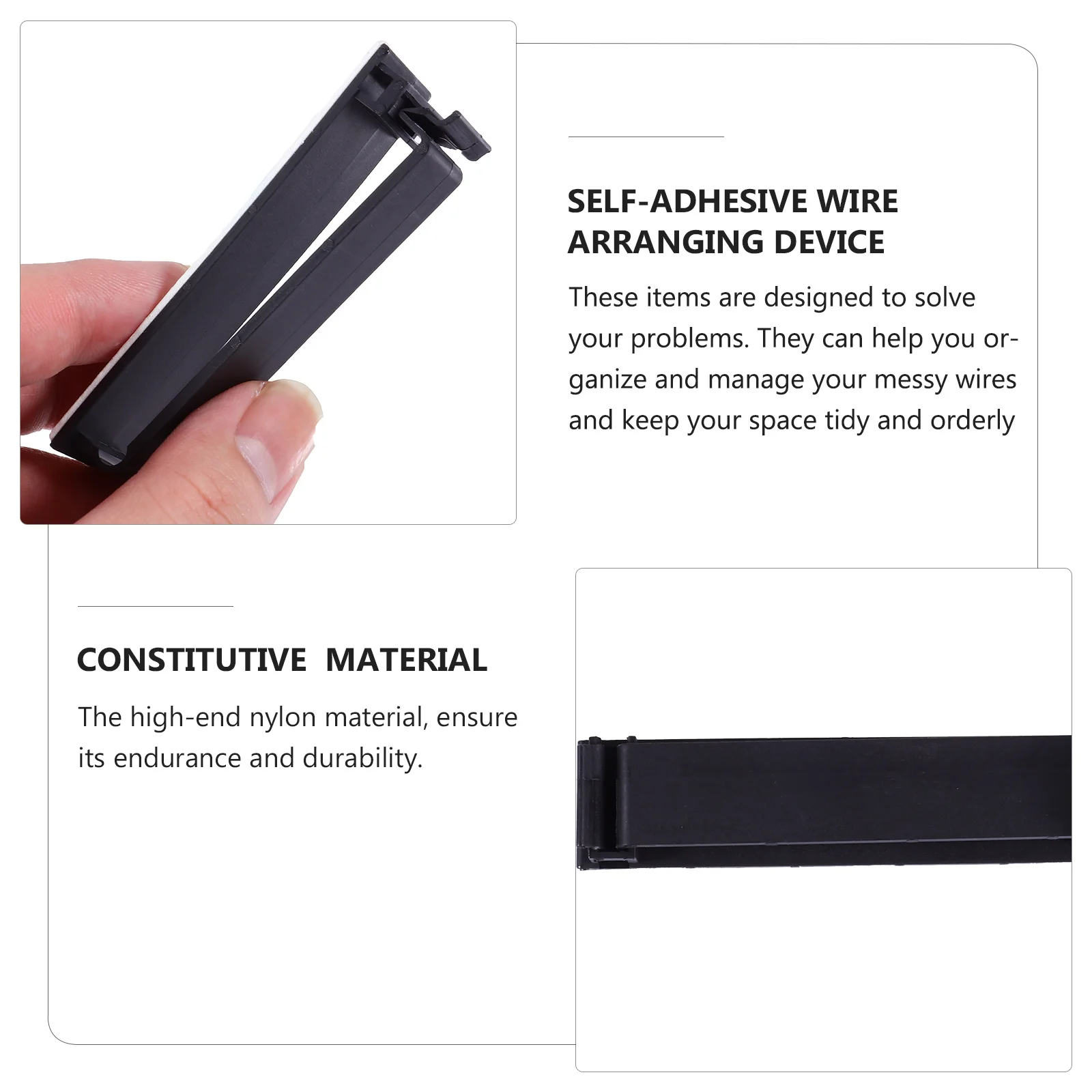 

20Pcs Self-Adhesive Cable Clips Durable Wire Holder Cord Organizer for Office Home School Cable Wire Management