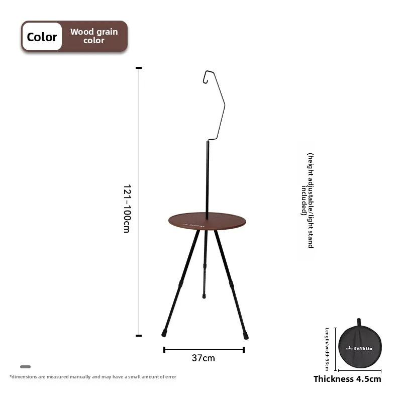 Outdoor Small Round Table Travel Atmosphere Table Self Driving Camping Portable Folding Table Aluminum Alloy Lightweight Lifting