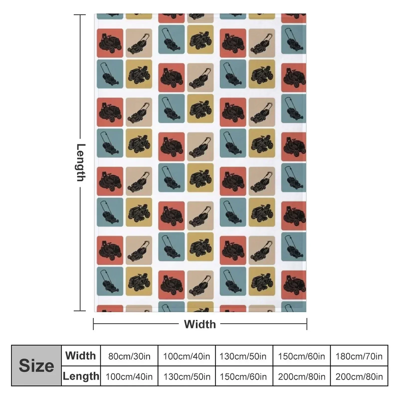 Lawn mower vintage design Throw Blanket Fashion Sofas Baby Cute blankets ands Blankets