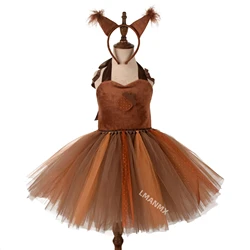 Cosplay Halloween Costume Children's Squirrel Dress Animal Cute Dress Children's Day Performance Costume Role Play Pengpen Dress