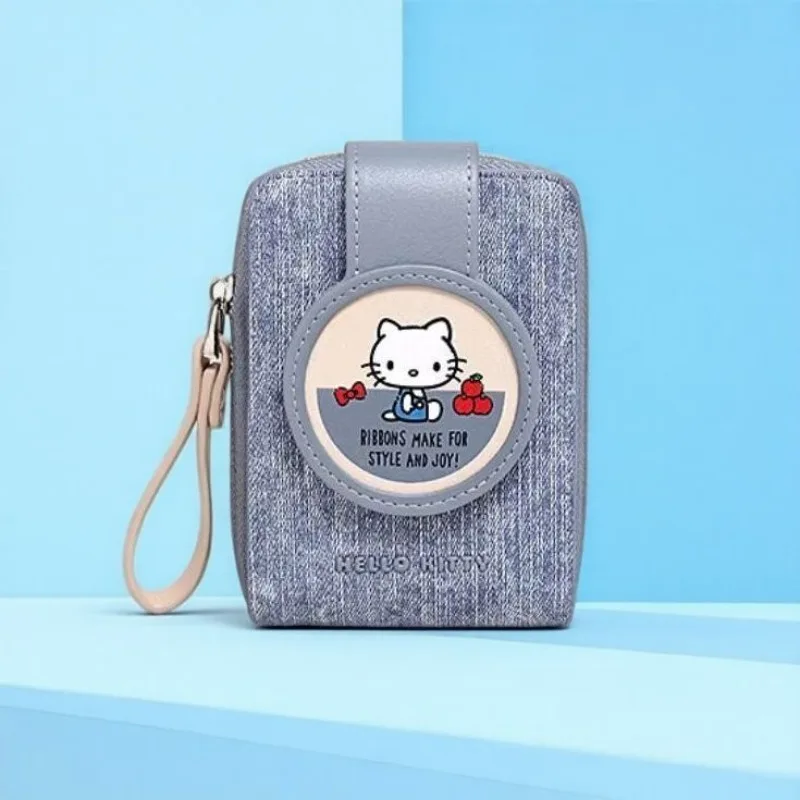 Sanrio Fashion Multi functional Document Storage Bag for Women, Convenient Change Cartoon Creative Hello Kitty Card Bag