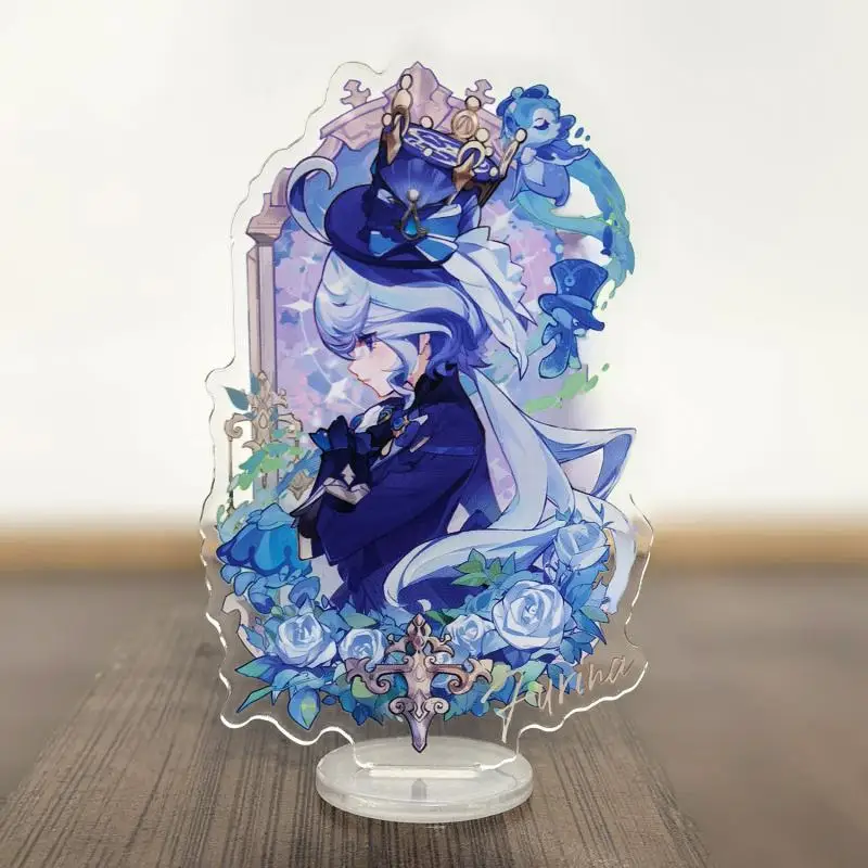 2025 Mihoyo Furina Genshin figura de juego de impacto llavero acrílico mochila colgante señal de pie decoración de escritorio juguete productos regalo