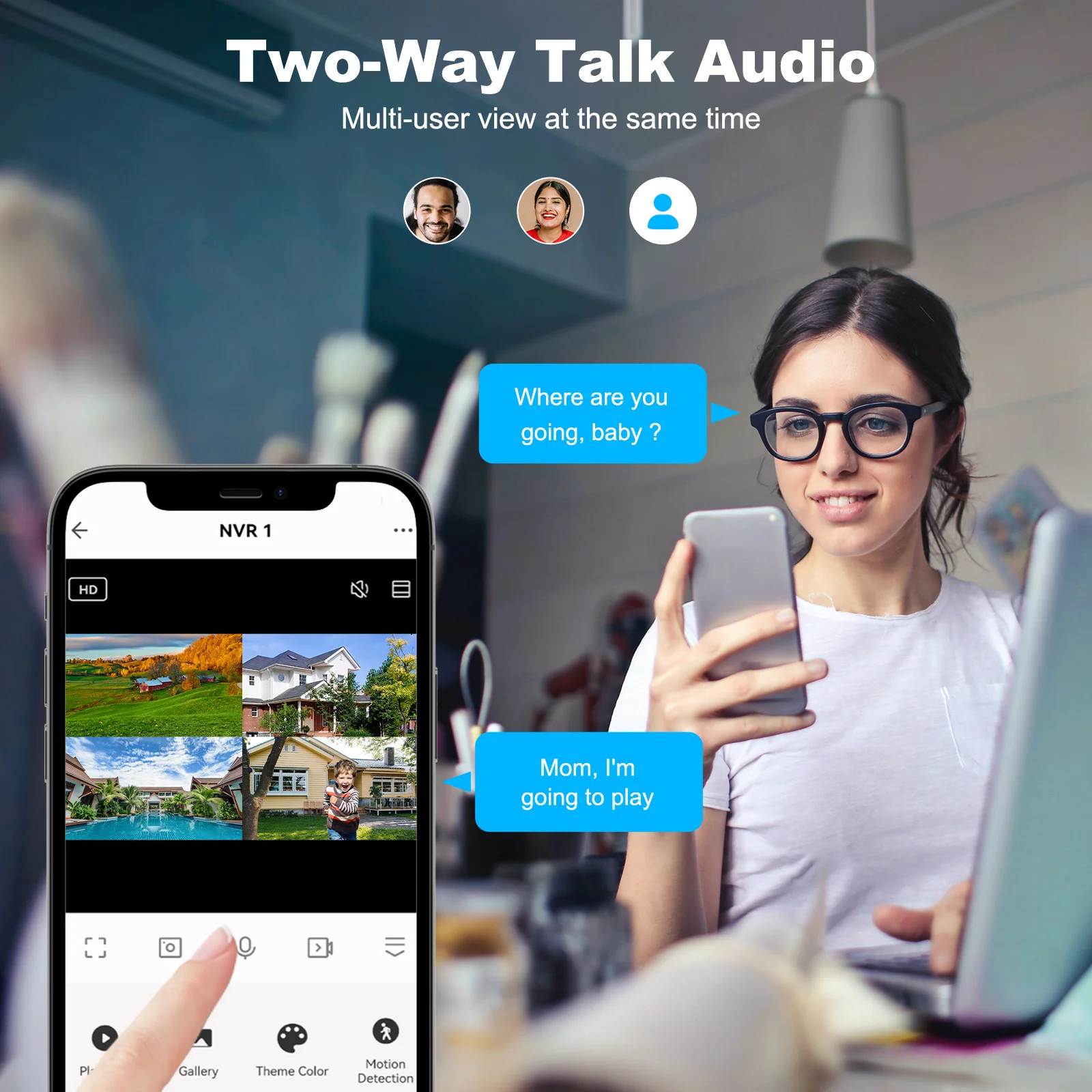 2025 New WIFI NVR Security CCTV Camera System Video System Auto Tracking Wireless Outdoor Camera Kit