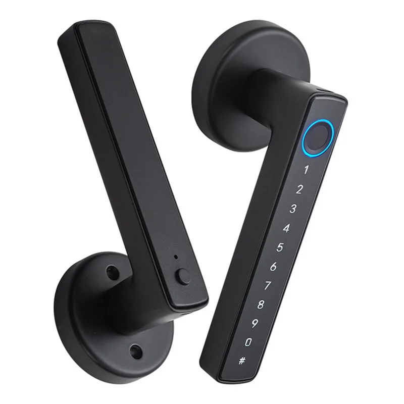

AT43-F6 Tuya Bluetooth умный дверной замок с отпечатками пальцев электронная клавиатура RFID-ключ Поддержка управления через приложение водонепроницаемый для дома и отеля