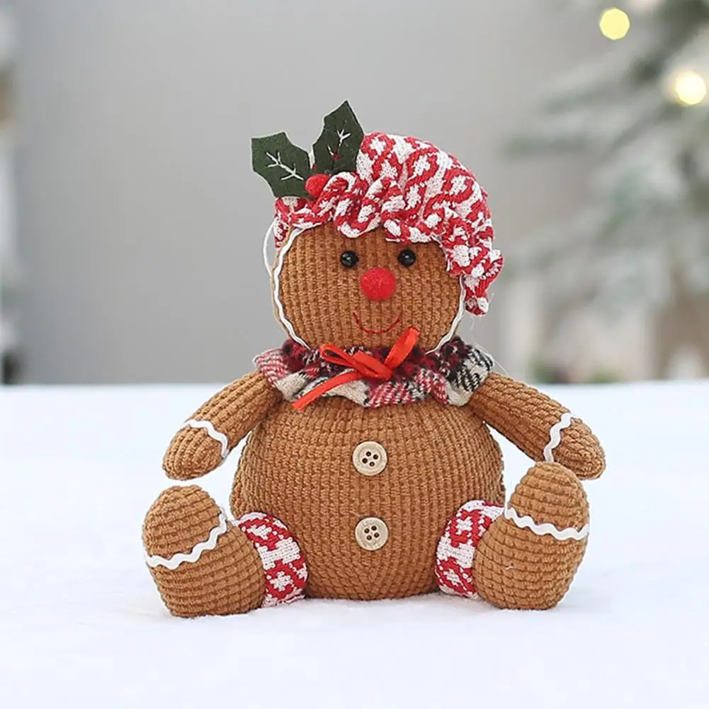 Christmas Ornaments Gingerbread Man Gingerbread Man Plush Doll Christmas Ornament Decoration for Winter Home Party for Themed