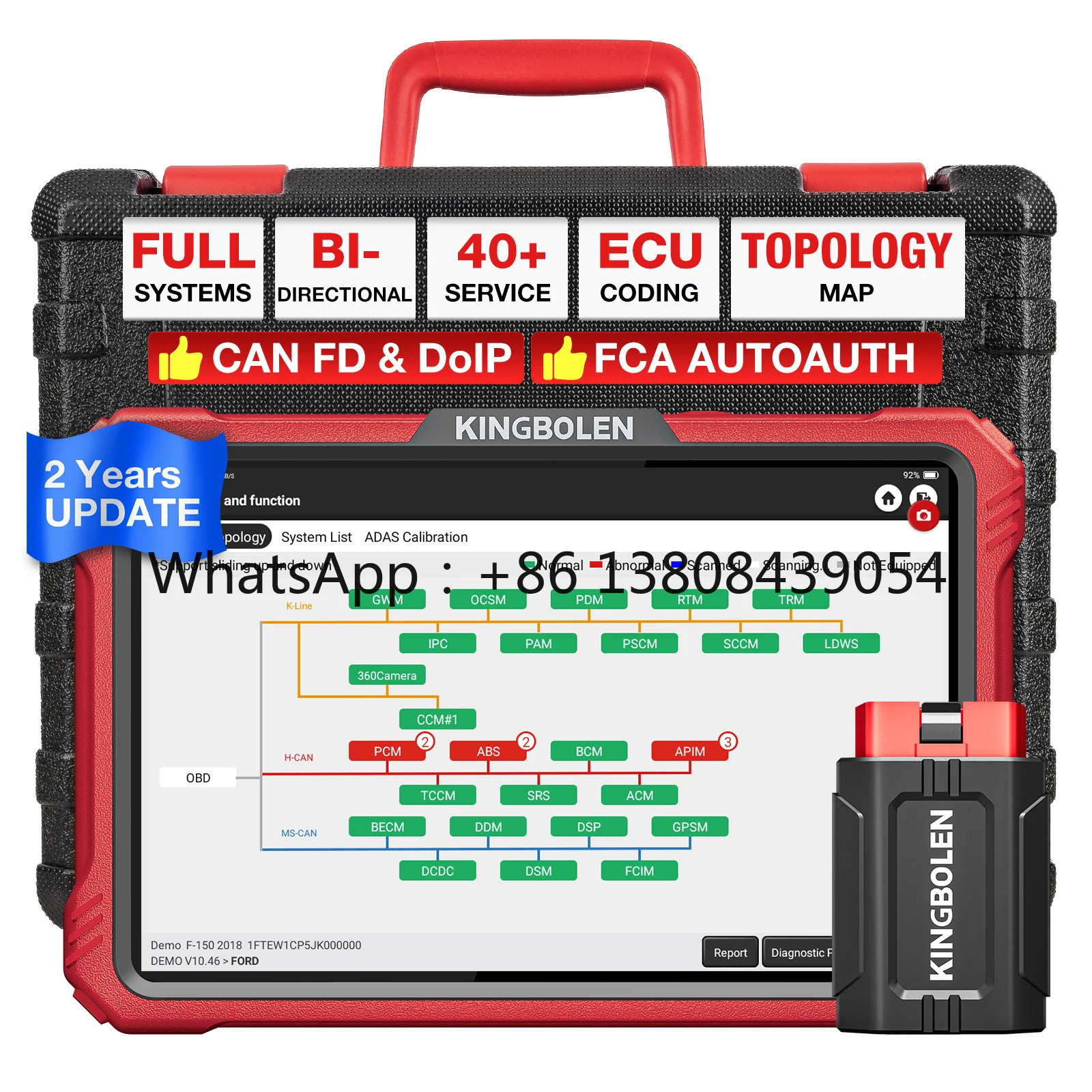 K10 PRO Bluetooth OBD2 Scanner Diagnostic Tool 2026 Full System AutoAuth Bi-directional Code Reader for All Cars