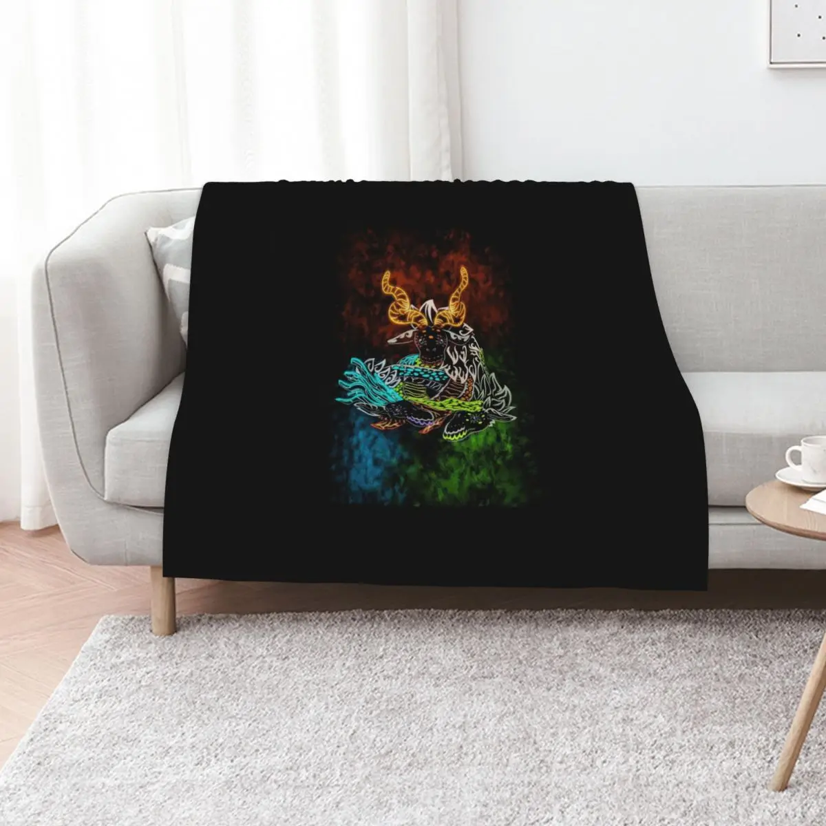 Botw Ancient Dragon Trio Throw Blanket Color Fast Cozy Throw Blanket