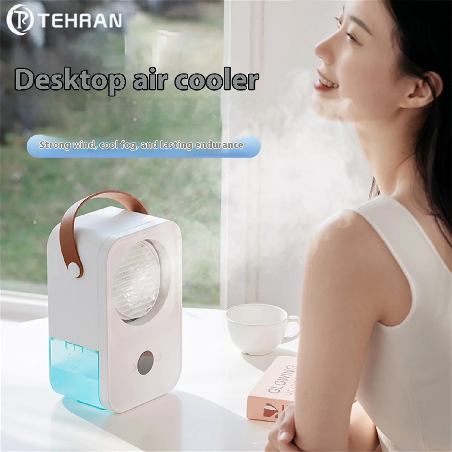 

Desktop fan, mini air conditioning fan, household digital display, voice control, remote control, portable air cooler