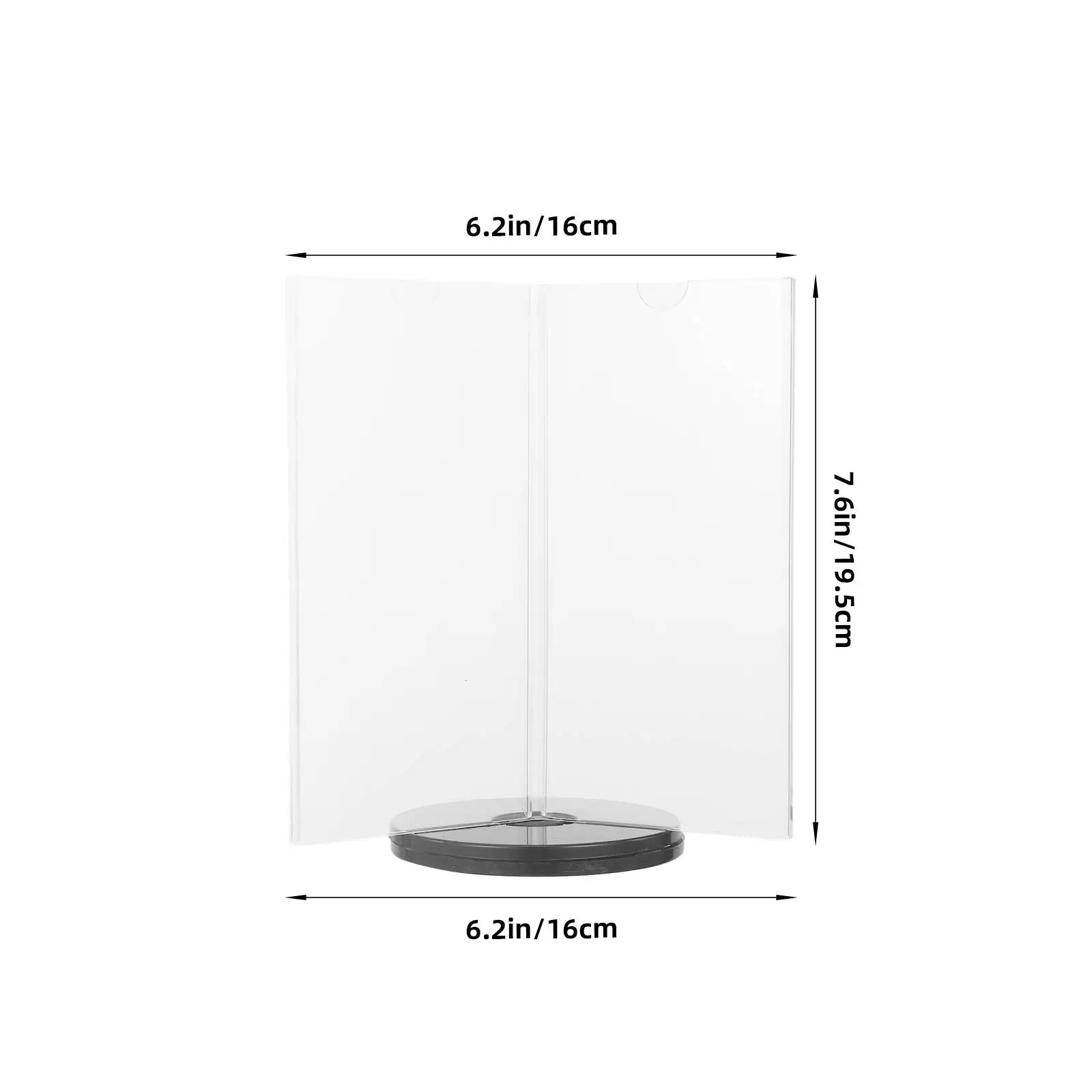 Acrylic Menu Holder Tabletop Sign Multi-side Stand Display with Base Holders Vertical for
