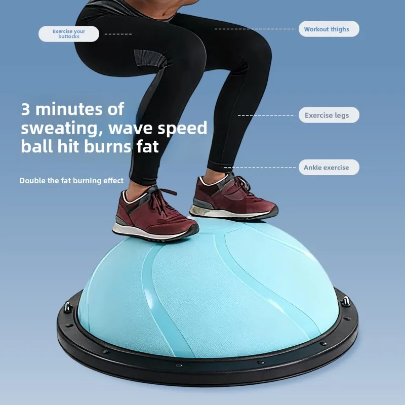 Bosu Ball Half Sphere Balance Trainer Home Gym Yoga Portable Thickened Explosion Proof Yoga Ball Fitness Hemisphere Yoga Ball