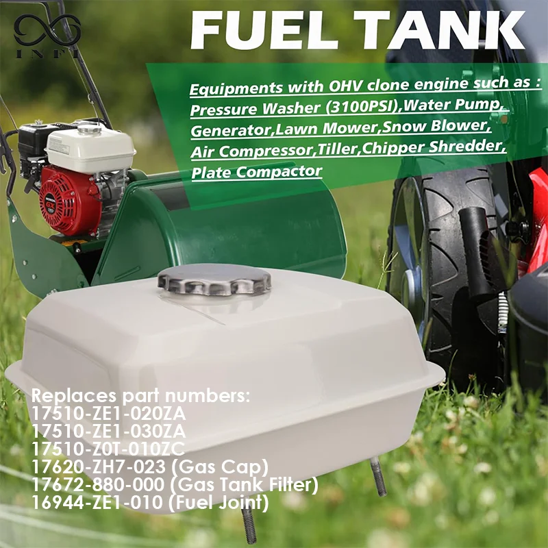 مجموعة خزان الوقود لمحركات Honda GX140 GX160 GX200 5.5HP 6.5HP، جزازات العشب، الفرامل، غسالة الضغط، مضخة المياه، المولدات #2