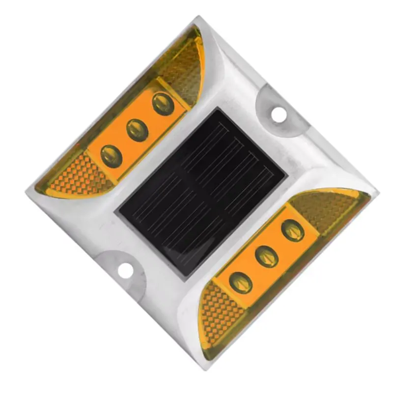 HRBAJ-5X LED Solar Power Ground Marker Lights Waterproof Outdoor Driveway Road Highway Spike Lamp