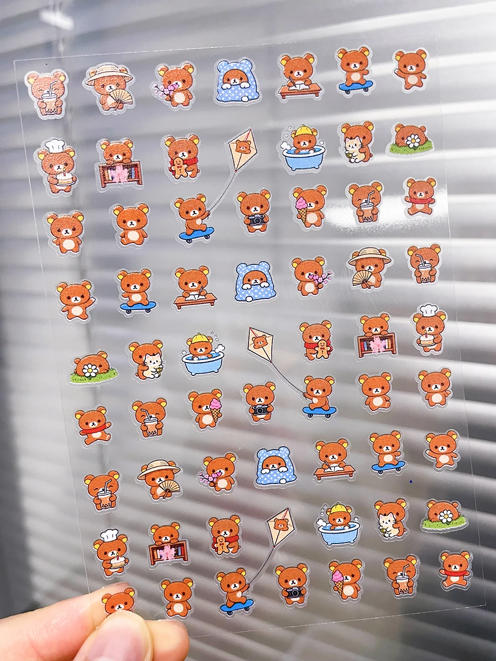 2026 Sommer Neu Rilakkuma Süße Nagelkunst-Aufkleber Japanische Cartoons Kleiner Bär DIY PVC Wasserdichter Selbstklebender Schiebeaufkleber – Detail 11