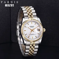 Parnis 36mm Luminous Mark Automatic Men's Wristwatch 5 ATM Stainless Steel Bracelet