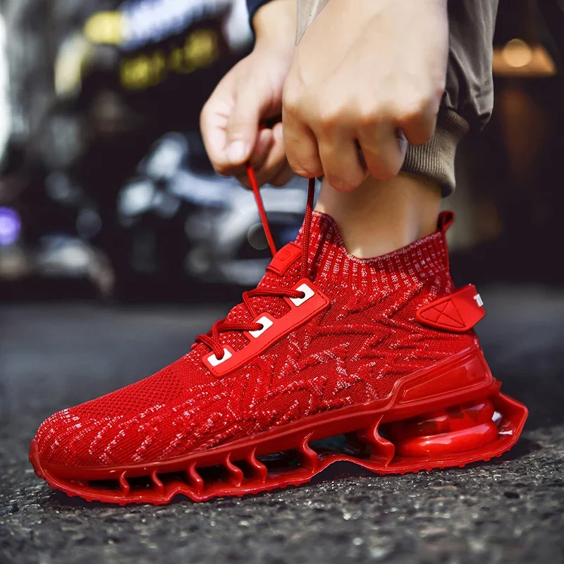 All-match Men\'s Blade Running Shoes Breathable Sneakers Jogging Shoes Fashion Antiskid Damping Sports Training Shoes
