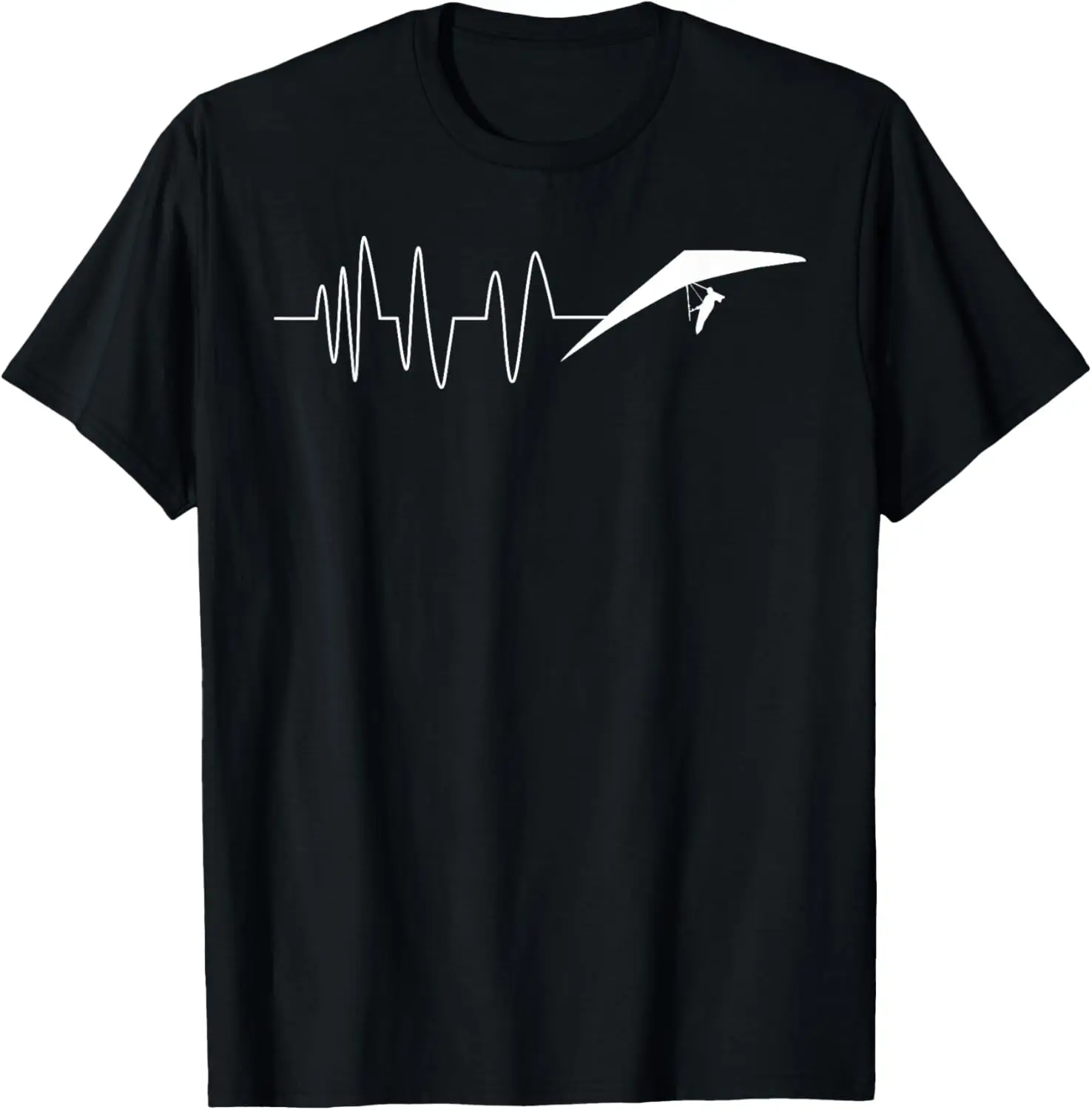 Heartbeat Heart Pulse Hang Gliding Delta Glider Air Sports T-Shirt