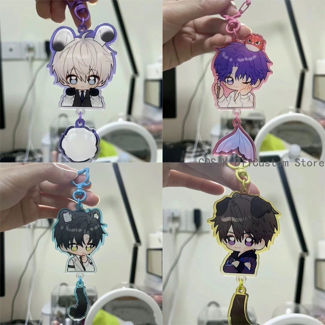 

Anime Love and Deepspace Caleb Sylus Xavier Zayne Rafayel Figure Colorful Acrylic Keychain Backpack Pendant Kawaii Xmas Gift