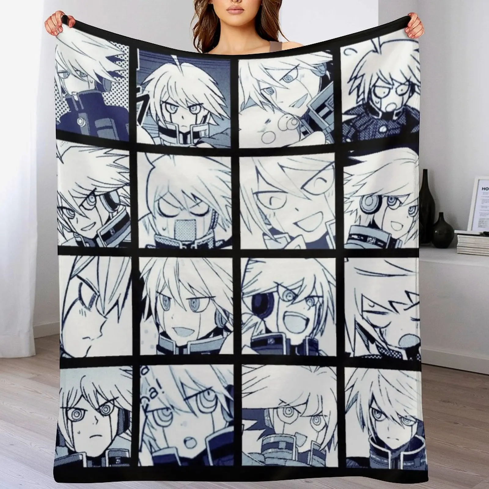 

Kiibo Manga Collection (Colored) Throw Blanket Warm Plush Fuzzy Blanket for Living Room