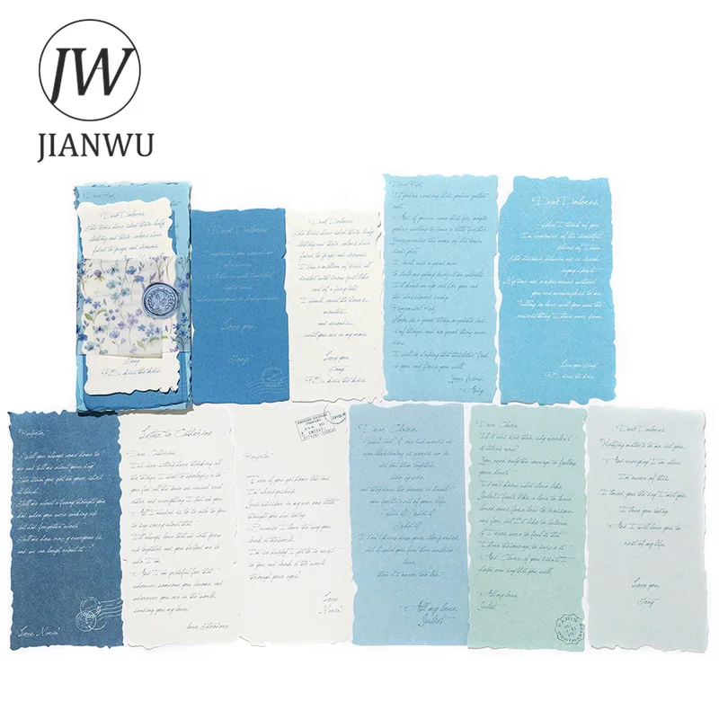 JIANWU A Paper Poem Series Vintage English Text Collage Decor Material Paper Creative DIY Junk Journal Scrapbooking Stationery