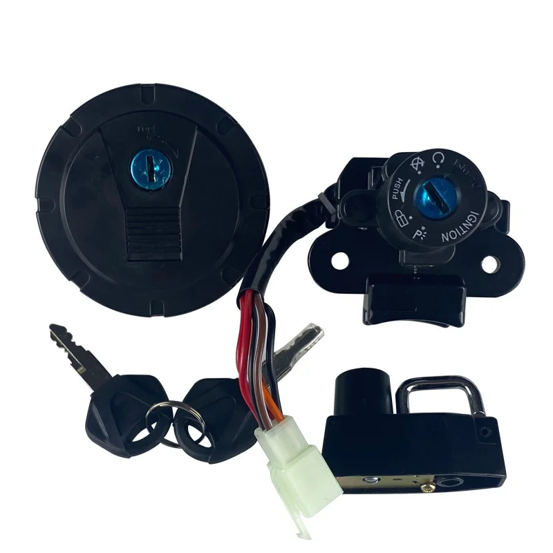 

Universal Motorcycle Accessories Fuel Tank Cover Oil Door Lgnition Switch Key Faucet Lock Assembly For KAWASAKI KLX250