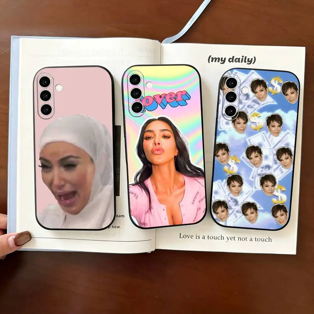 Funny K-Kim K-Kardashian White  Phone Case For Samsung Galaxy A73,A72,A71,A70,A53,A52,A51,Others Soft Black Cover