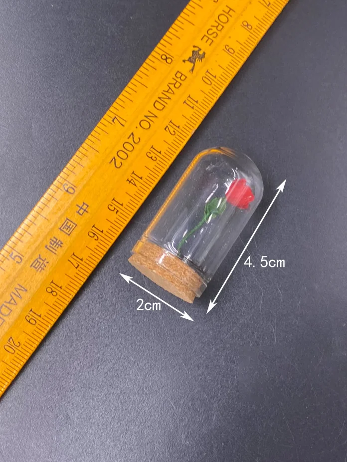 1/6 Scale Mini Rose Flower with Bottle Model for 12''Figures Body DIY Scene Accessories