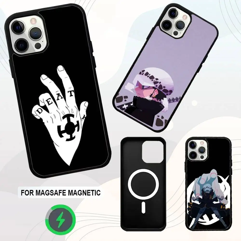 

T-Trafalgar D Law Anime Phone Case For iPhone 16e,16,15,14,13,12,11,Plus,Pro,Max,Mini Magsafe Magnetic Wireless Charging