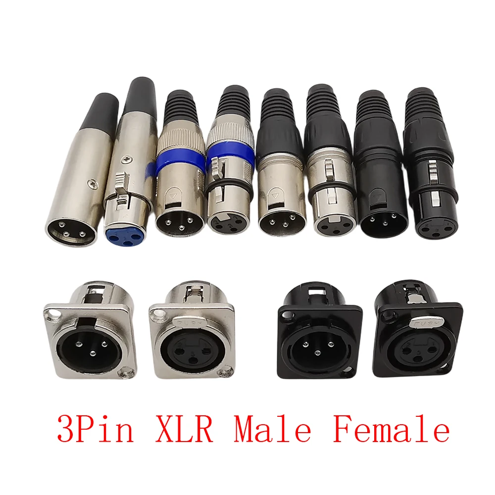 

10 шт. 3-контактные разъемы XLR «папа-мама», тип пайки, 3-полюсный микрофон, аудиоразъем, разъем для микрофона, провод, ремонт кабеля, разъем «сделай сам»