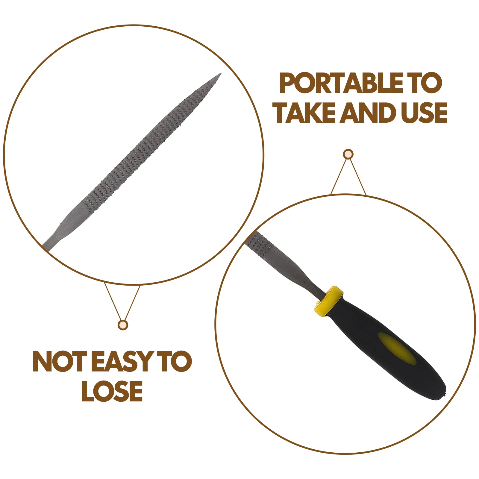 

6pcs Mini Rasp File Set 140X3Mm Anti-Skid Handle Durable Woodworking Tool For Shaping Wood Metal Plastic Wood File