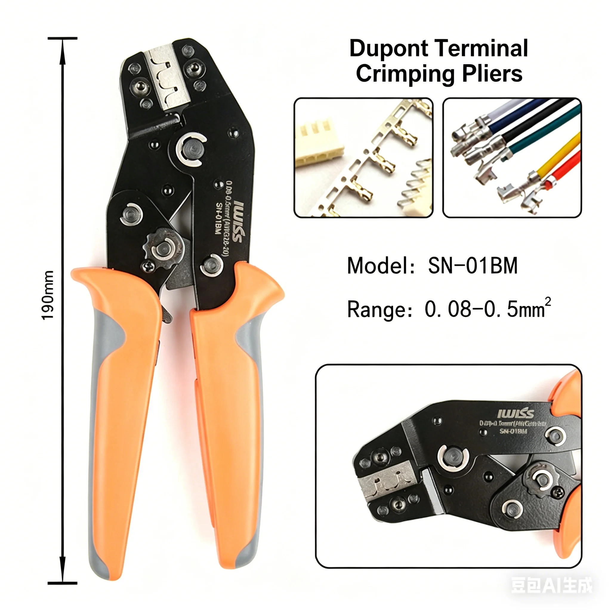PH2.0/XH2.54 Dupont Terminal Crimping Tool Cold Press Crimper for 20-28AWG Terminals