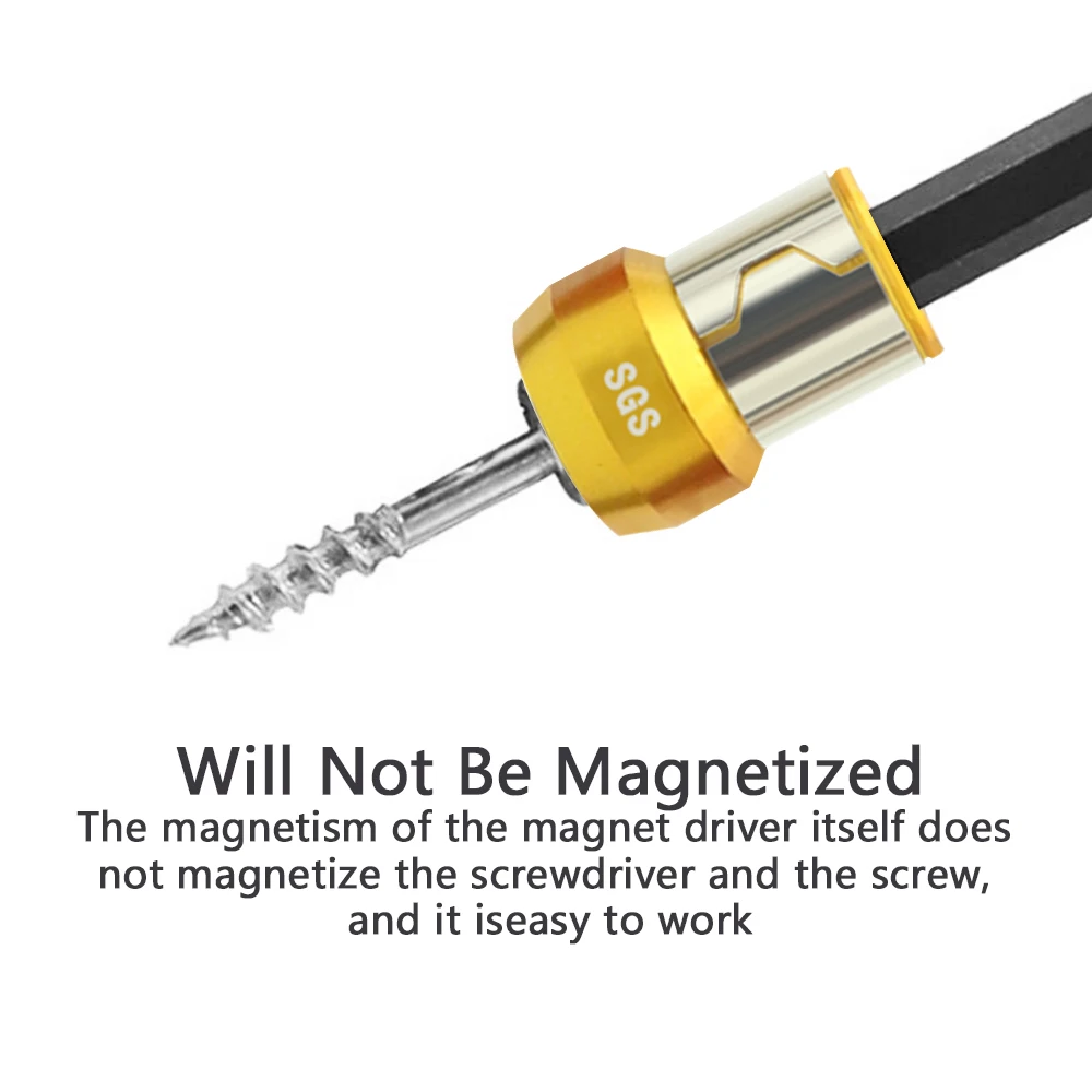 Magnetic Bit Holder Alloy Electric Magnetic Ring Screwdriver Bit Anti-Corrosion Strong Magnetizer for Phillip Drill Bit Magnetic