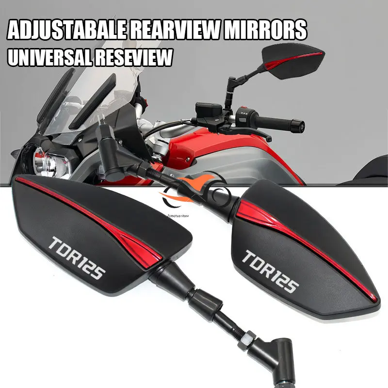 

For Yamaha TDR125 TDR 125 1991-2002 1992 1993 1994 1995 1996 Motorcycle Mirror Rearview Side Mirrors Universal