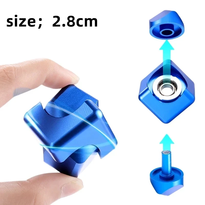 Fidget Spinner Metal Magic Cubes giocattoli con punta delle dita Desktop Square Spinning Tops Gyro adulti sollievo dallo Stress regali per alleviare l'ansia