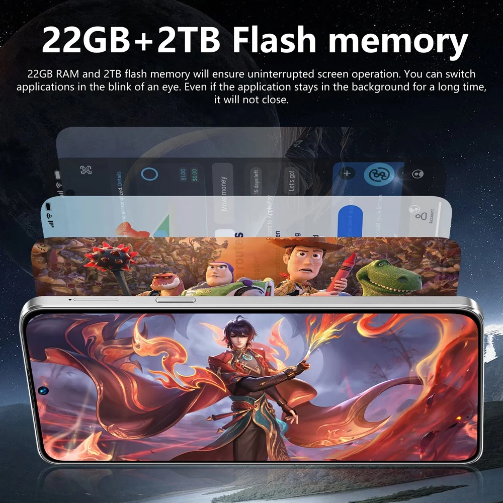 Neues C27 Ultra Smartphone Android 5G 7,3HD 22G+2TB Smart Mobiltelefon Dual-SIM 7800mAh Entsperrtes Handy 48MP Globale Version Telefone – Detail 10