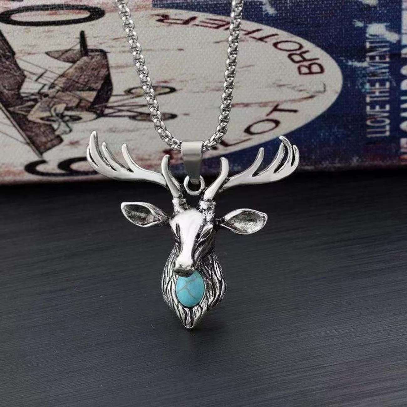 Personalized Deer Pendant Necklace, Male and Female Student Accessories, Couple, Student Sweater Chain, Birthday Gift