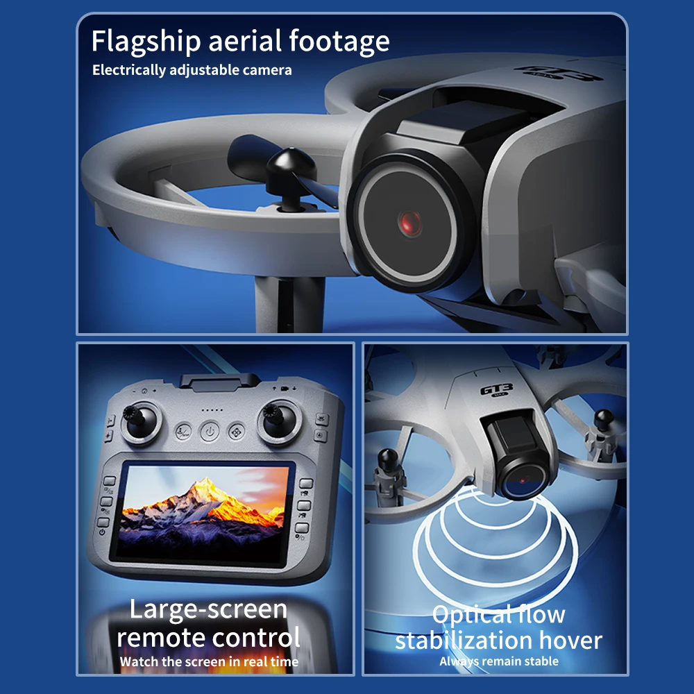 2025 NEW Mini Drone GT3 MAX GPS 5G Professional HD Aerial Photography 8K Cameras Brushless Motors FPV Remote Control Quadcopters