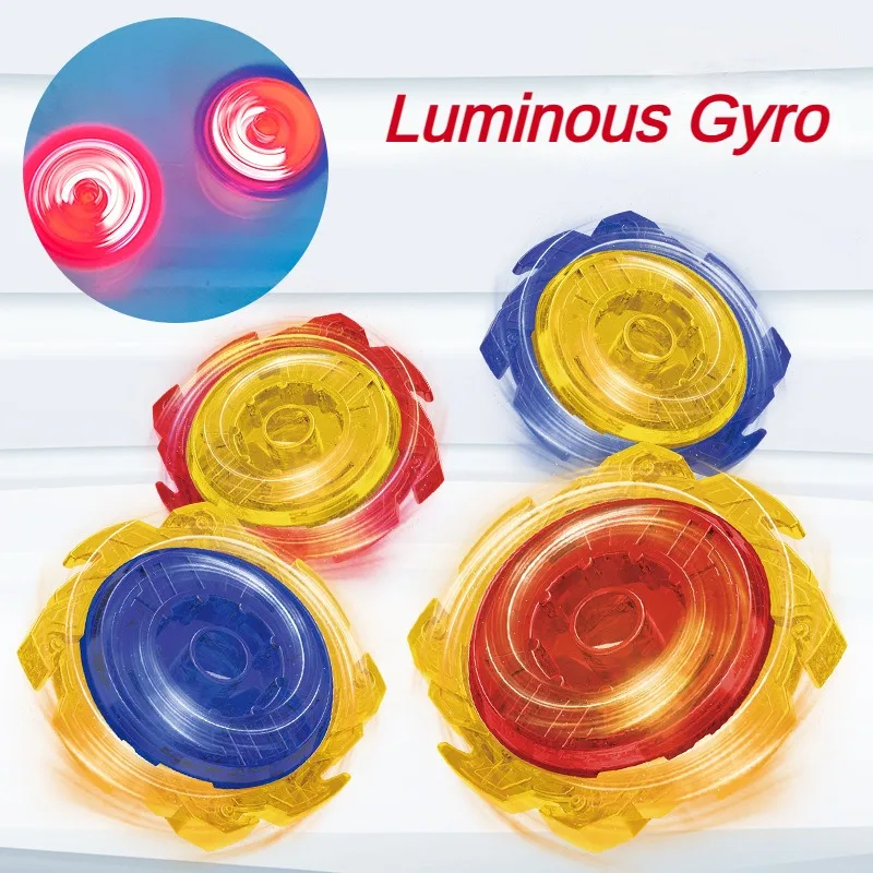 Glowing Gyro-launching Pistol Funny Long-lasting Dual Mode Flashing Spinning Top Outdoor Play With Friends Toys for Boy Gifts