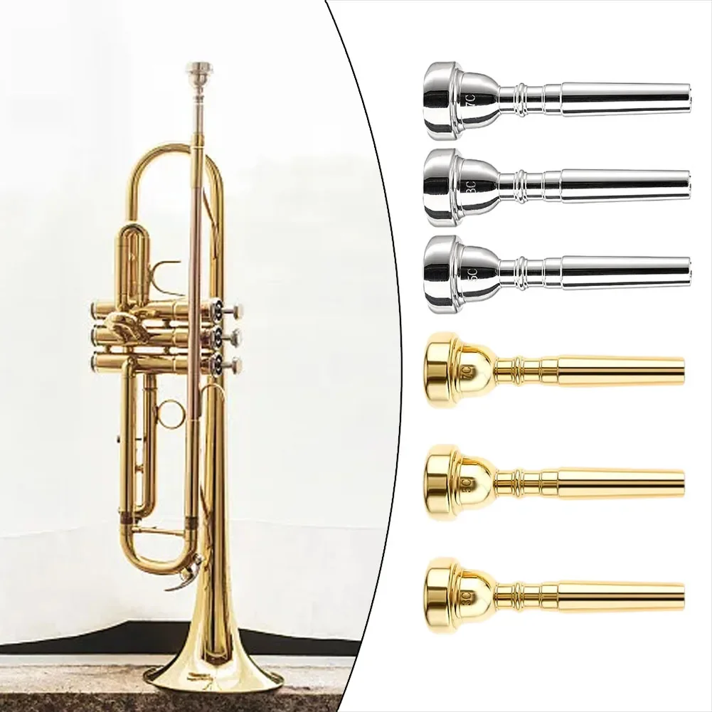 

Monette Bb Trumpet Mouthpiece 7C 5C 3C Size Pro Silver/Gold Plated Copper Musical Brass Instruments Trumpet Accessories