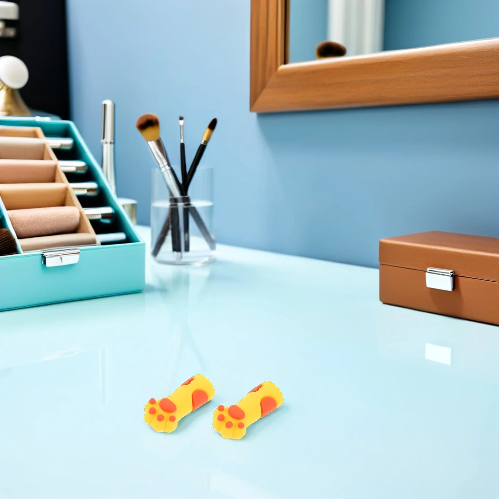 

10pcs Silicone Cuticle Covers For Nippers Cat Paw Shaped Nail Tool Protectors Manicure Pedicure Scissors Tweezers Caps Reusable