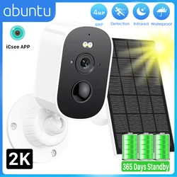 4MP 2K HD Wireless Solar Camera Wifi Outdoor PIR Human Detection Battery Camera Solar Panel 5X Zoom Home Security Protection