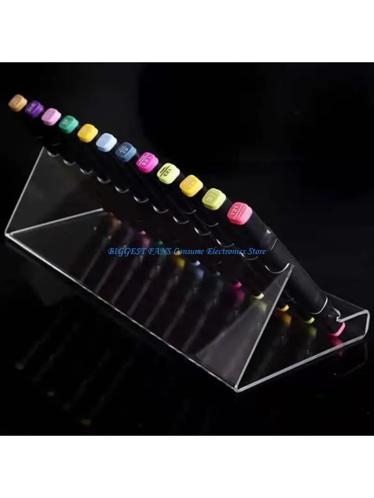Clear Acrylic Pen Cosmetic Stand Multipurpose Desk Organiser for Pens Eyeliners Makeup Tools Art Painting Supplies