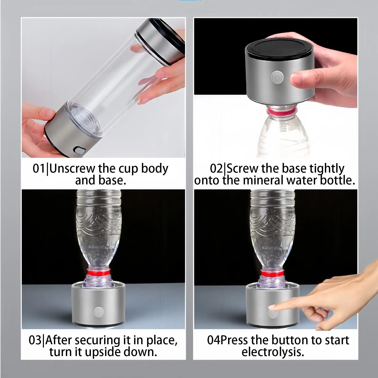 

Hydrogen Water Bottle Generator Portable Ionizer Machine Leakproof Hydrogen Water Bottle For Sports Workplace School Outdoors